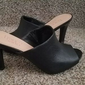 Black Franco sarto mule